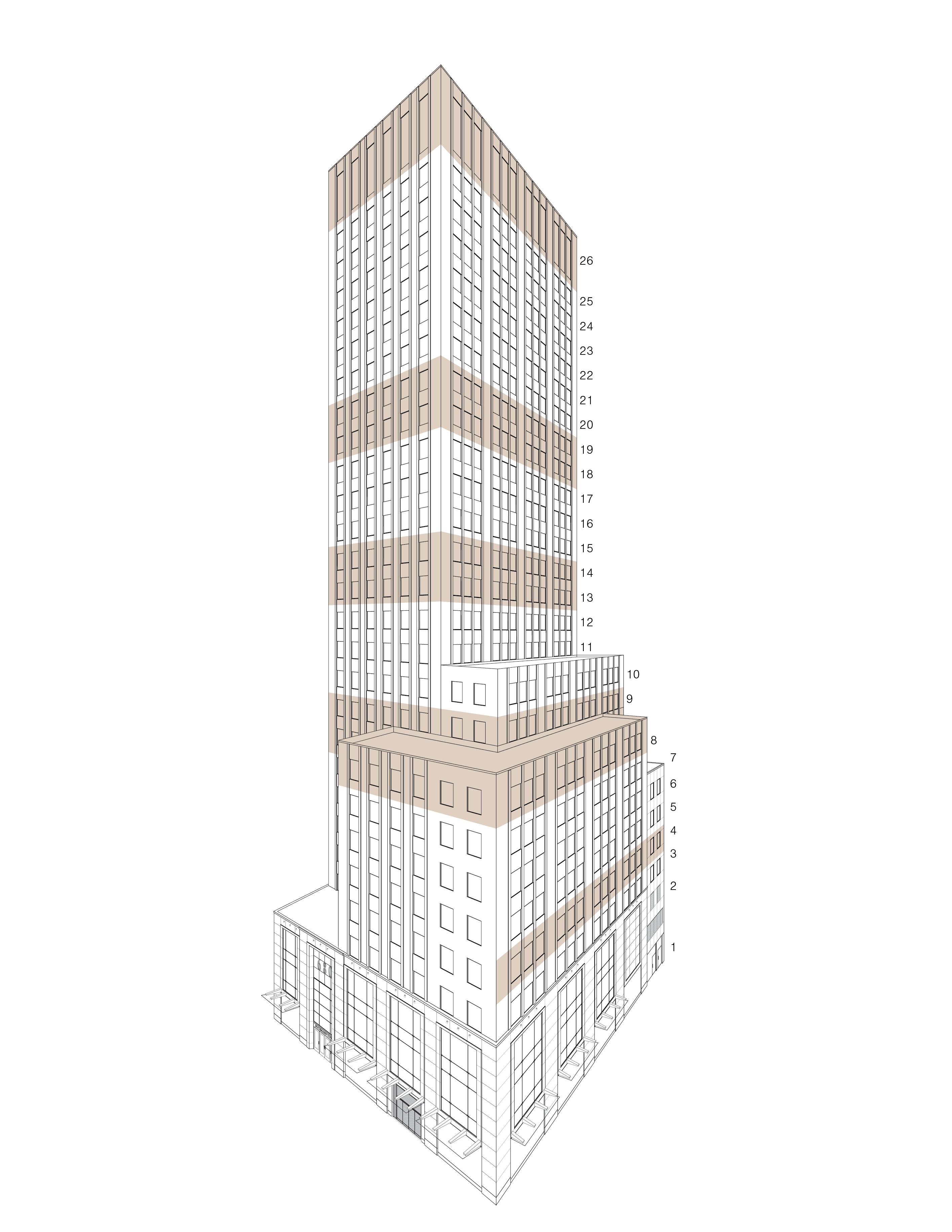 680Fifth-Availabilities The available floors are: 26, 19, 18, 14, 13, 9, 8, 4